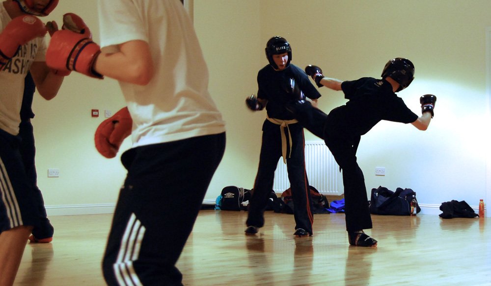 Kickboxing class